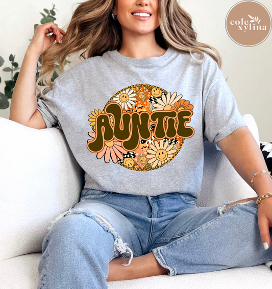 BOHO FLORAL AUNTIE - DTF TRANSFER