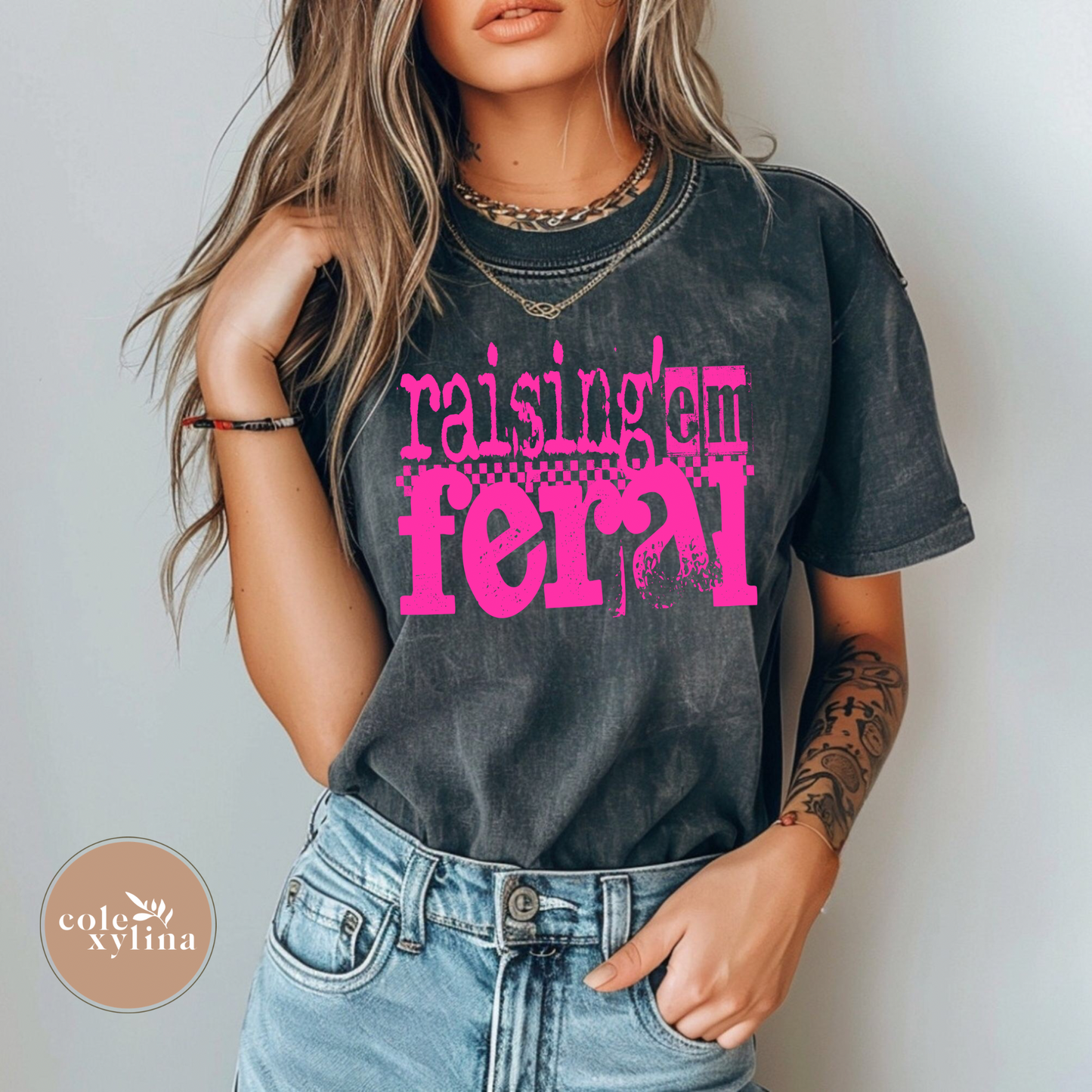 RAISING EM FERAL (3 COLOR OPTIONS) - DTF TRANSFER