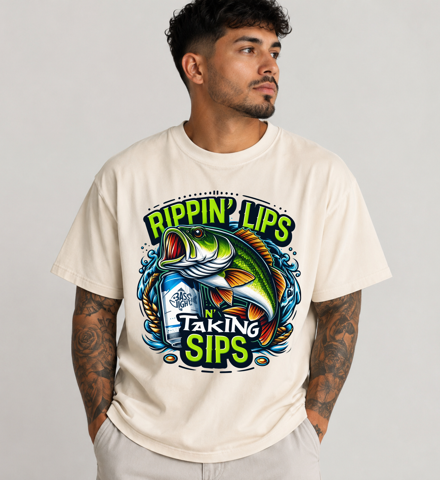 RIPPIN’ LIP N’ TAKIN’ SIPS - DTF TRANSFER