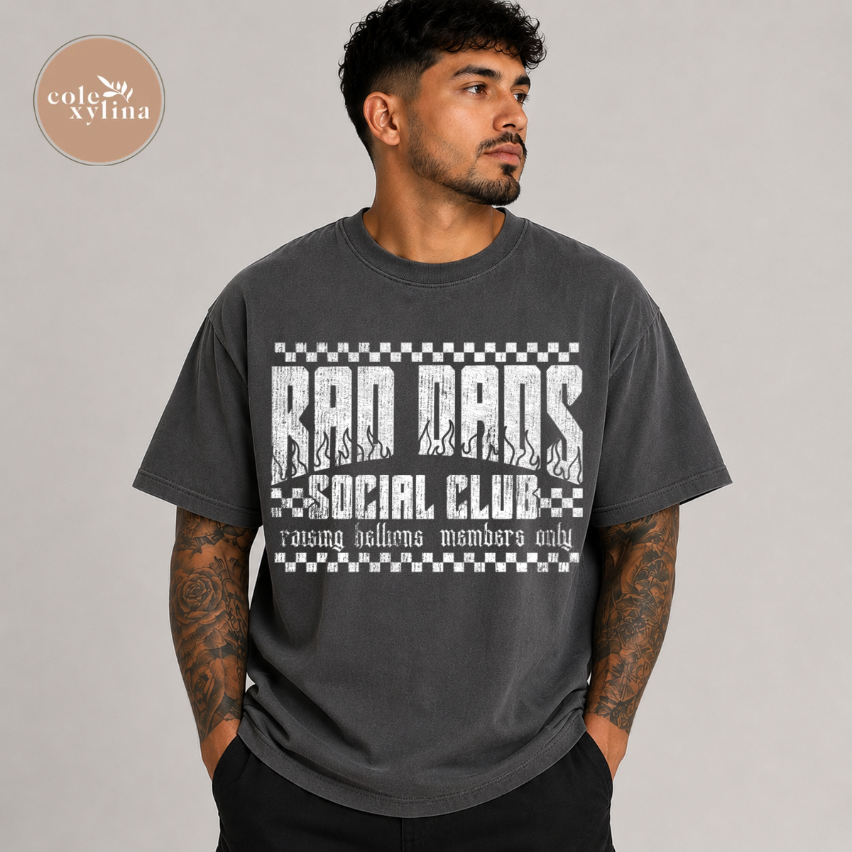 RAD DADS SOCIAL CLUB WHITE - DTF TRANSFER