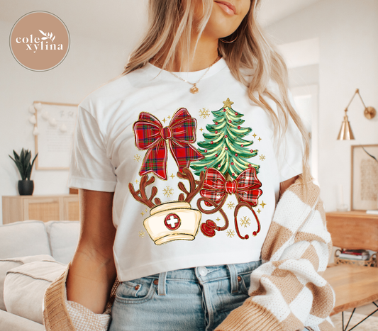 FESTIVE NURSE MEDICAL CHRISTMAS - DTF TRANSFER