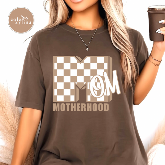 CHECKERED MOM MOTHERHOOD (2 OPTIONS) - DTF TRANSFER