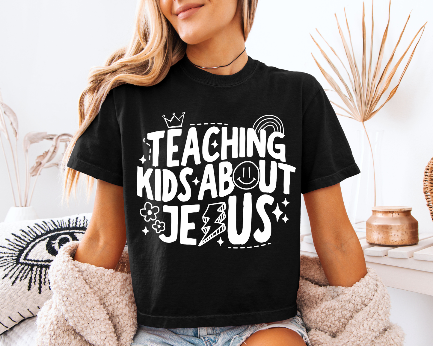 TEACHING KIDS ABOUT JESUS A2 (2 COLOR OPTIONS) - DTF TRANSFER