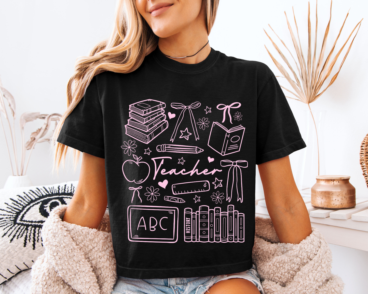 TEACHER DOODLES (3 COLOR OPTIONS) - DTF TRANSFER