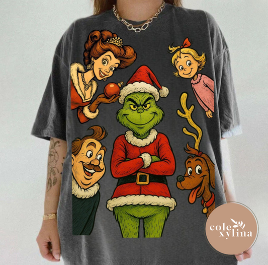 CHRISTMAS GREEN CHARACTERS - DTF TRANSFER