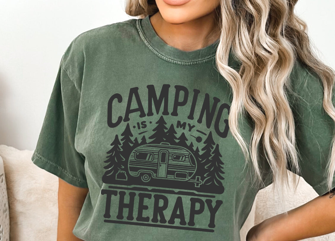 DTF TRANSFER - CAMPING IS MY THERAPY