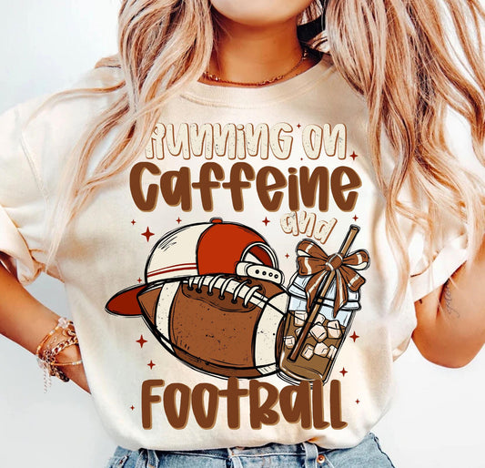 RUNNING ON CAFFEINE AND FOOTBALL - DTF TRANSFER