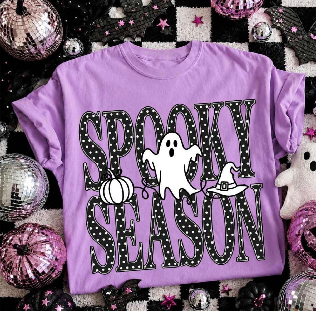 POLKA DOT GHOST SPOOKY SEASON - DTF TRANSFER