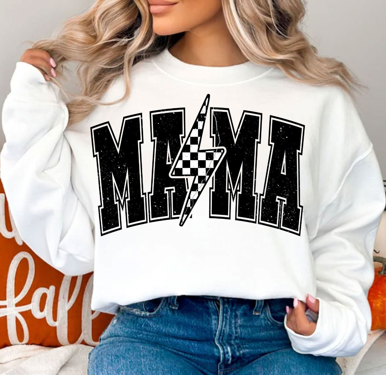 (DTF PRINT) MAMA CHECKERED