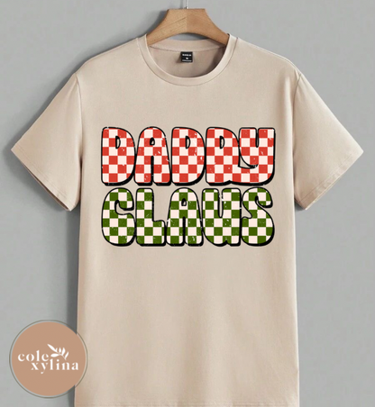 CHECKERED DADDY CLAUS (2 OPTIONS) - DTF TRANSFER