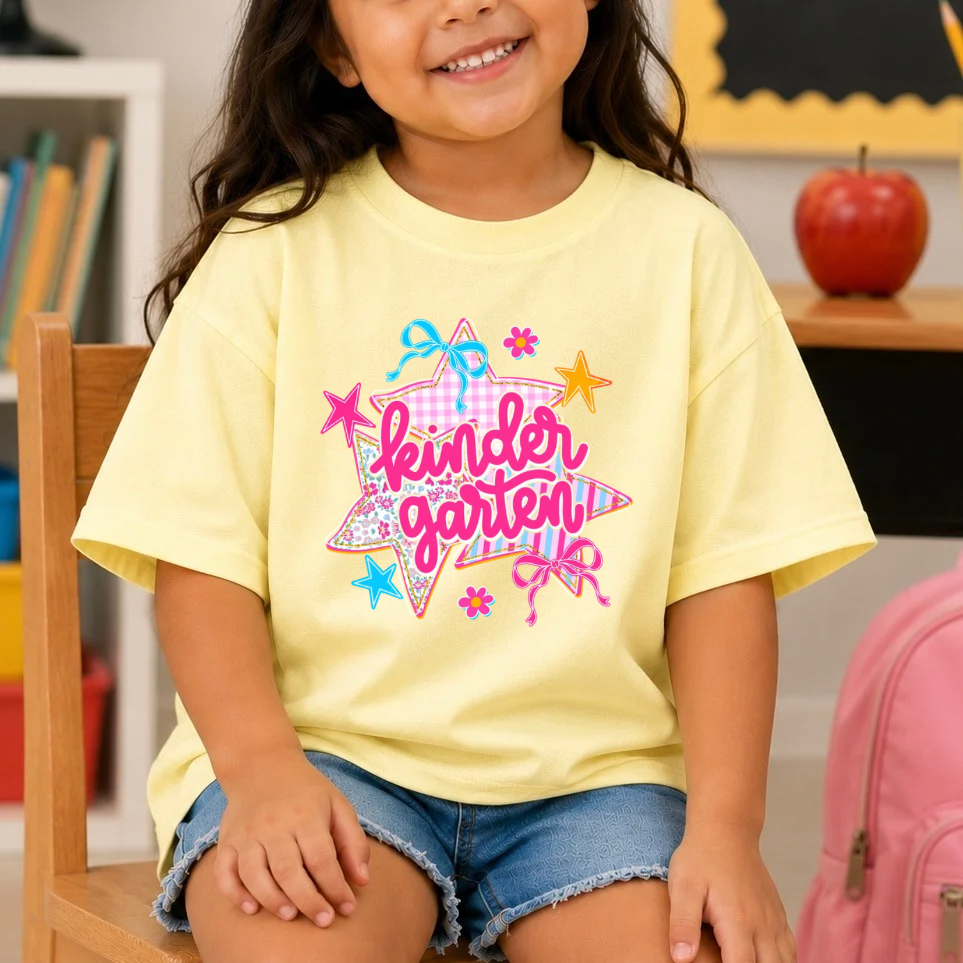 PINK STARS KINDER - DTF TRANSFER