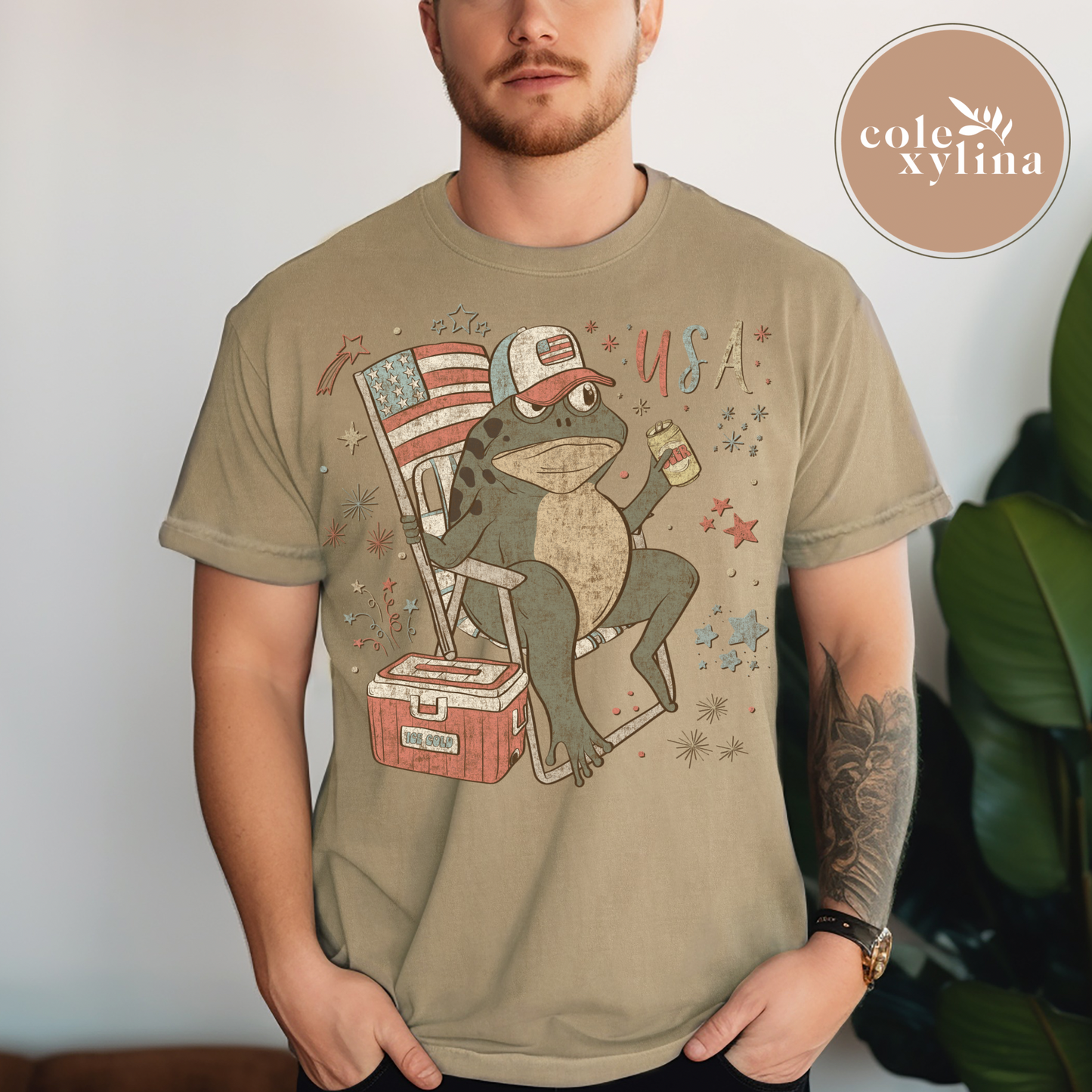 STAINED USA FROGGIE - DTF TRANSFER