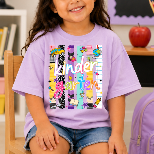 STRIPED SCHOOL KINDER - DTF TRANSFER