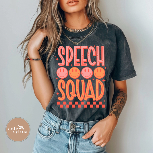 CHECKERED SPEECH SQUAD - DTF TRANSFER