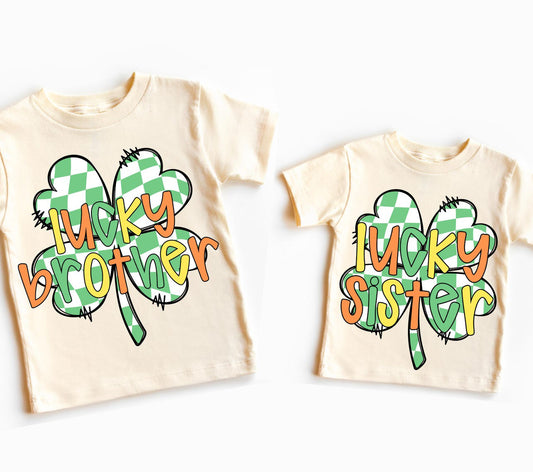 LUCKY CHECKERED CLOVER (2 OPTIONS) - DTF TRANSFER