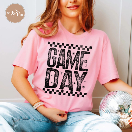 GRUNGE GAME DAY BLACK - DTF TRANSFER