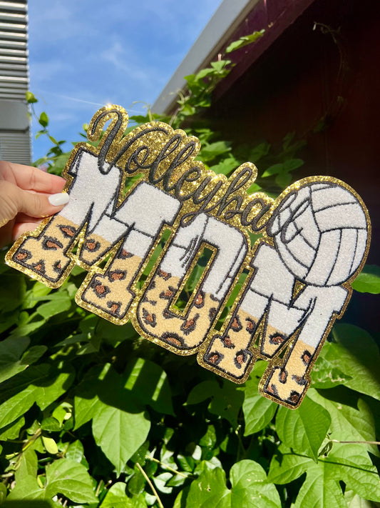 VOLLEYBALL MOM - CHENILLE PATCH