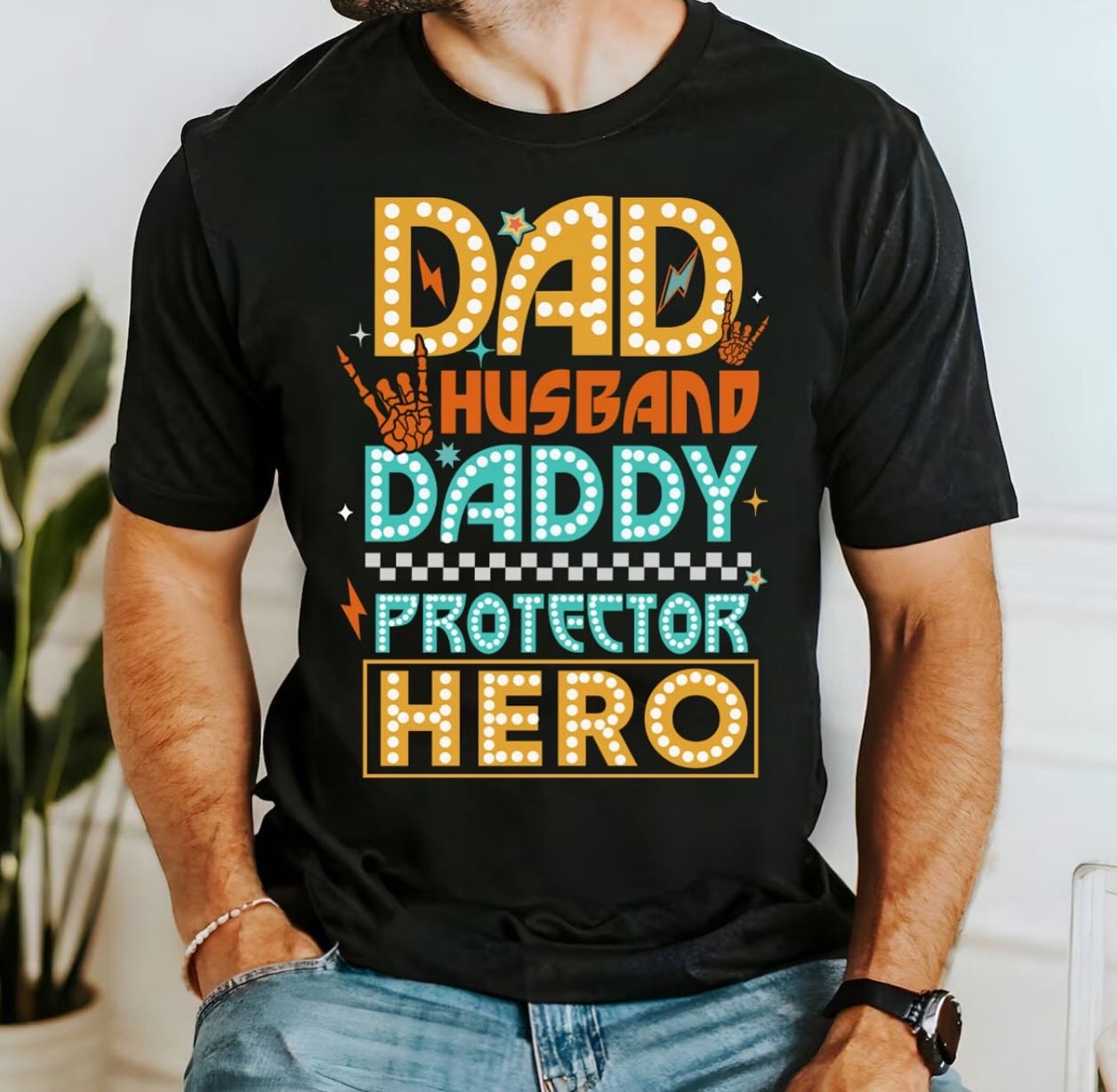 DTF TRANSFER - DAD HUSBAND DADDY PROTECTOR HERO