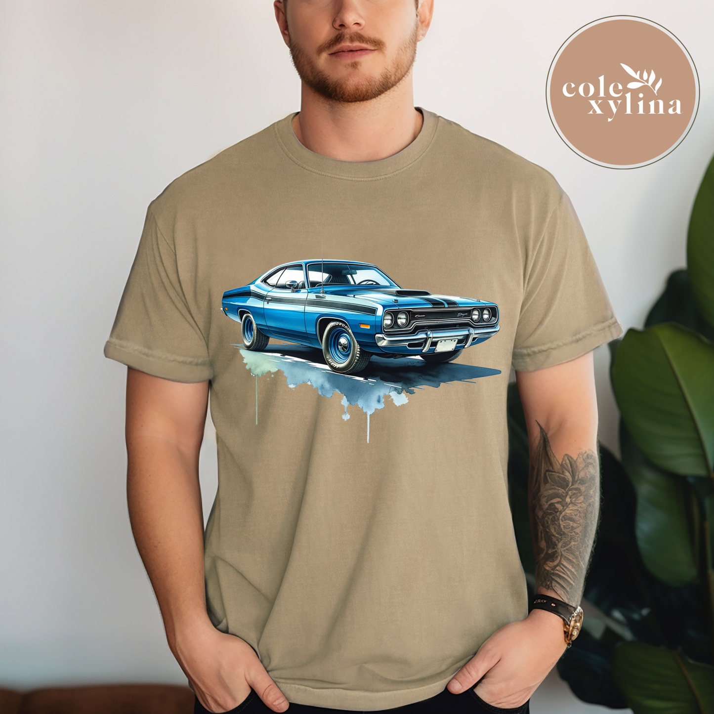 BLUE MUSCLE CAR - DTF TRANSFER