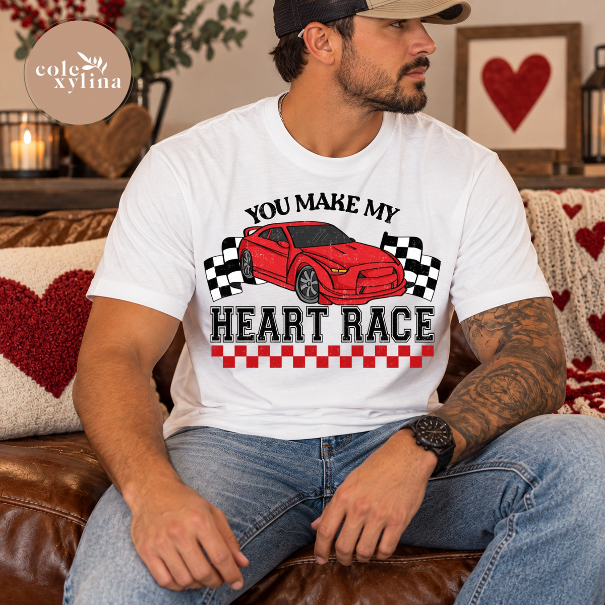 YOU MAKE MY HEART RACE - DTF TRANSFER