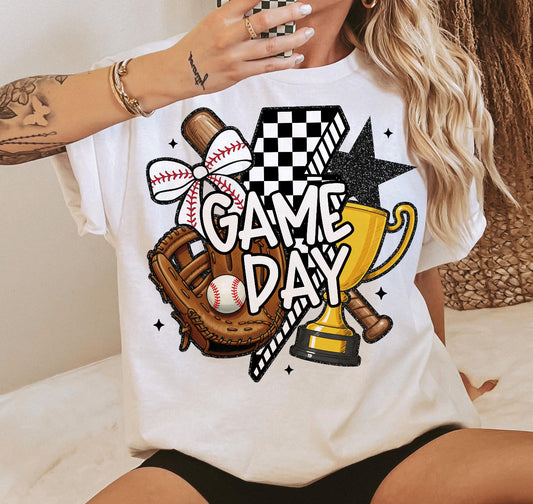 RETRO BASEBALL GAME DAY  - DTF TRANSFER