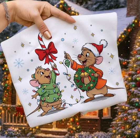 TWO MOUSE CHRISTMAS - DTF TRANSFER
