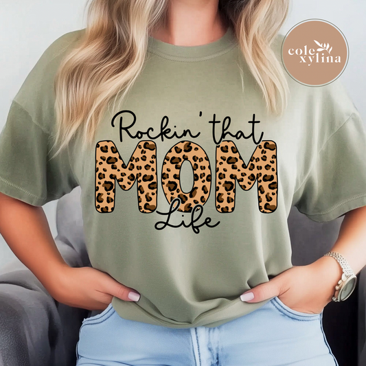 CHEETAH ROCKIN’ THAT MOM LIFE  - DTF TRANSFER