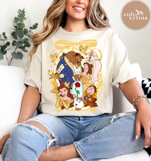 BEAUTY PRINCESS AND BEAST - DTF TRANSFER