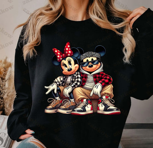 OLD SCHOOL MOUSE COUPLE  - SWEATER