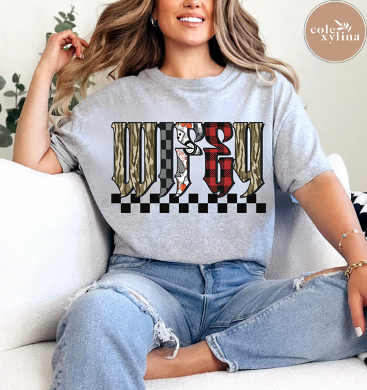 CHECKERED CAMO WIFEY - DTF TRANSFER