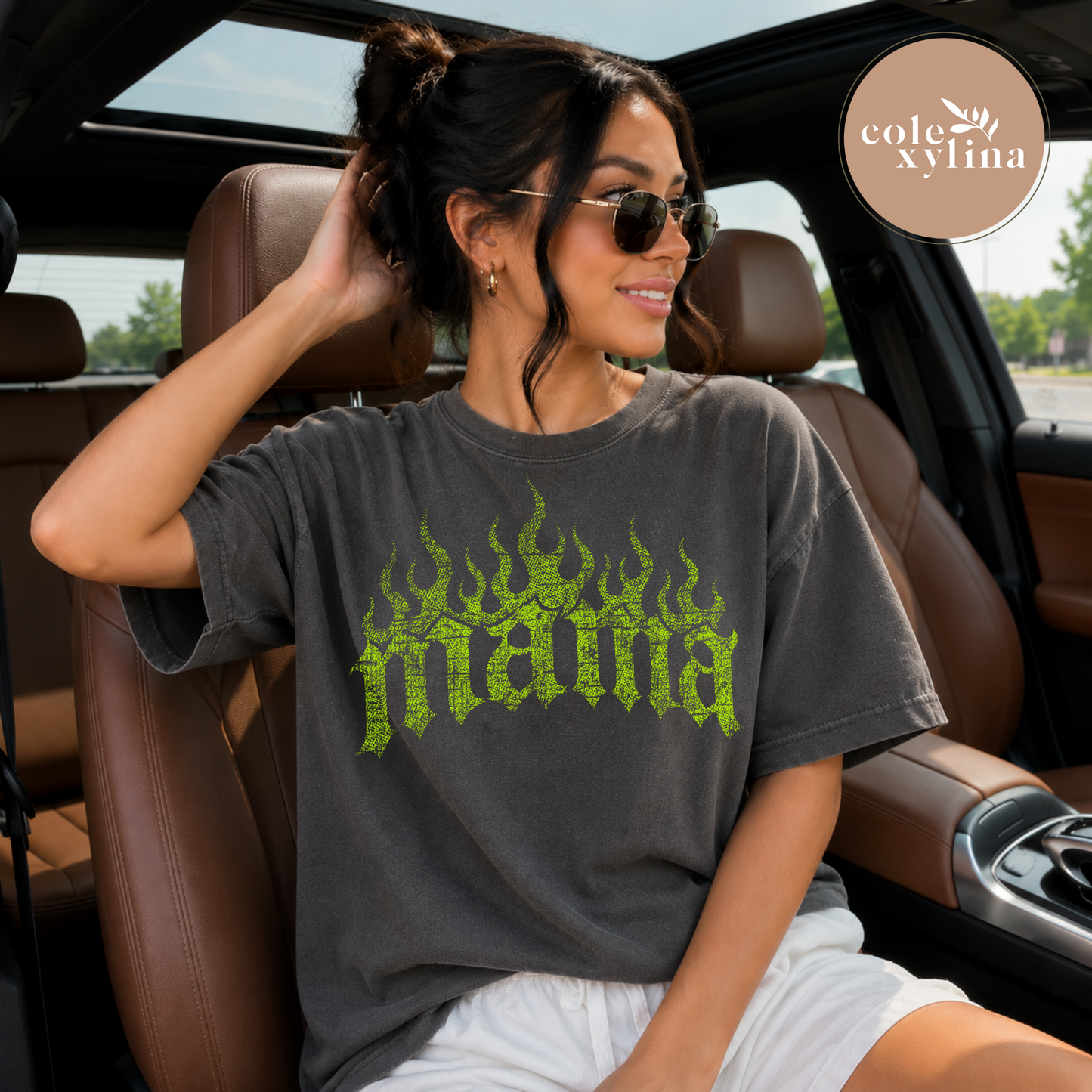 MAMA FLAME LIME - DTF TRANSFER