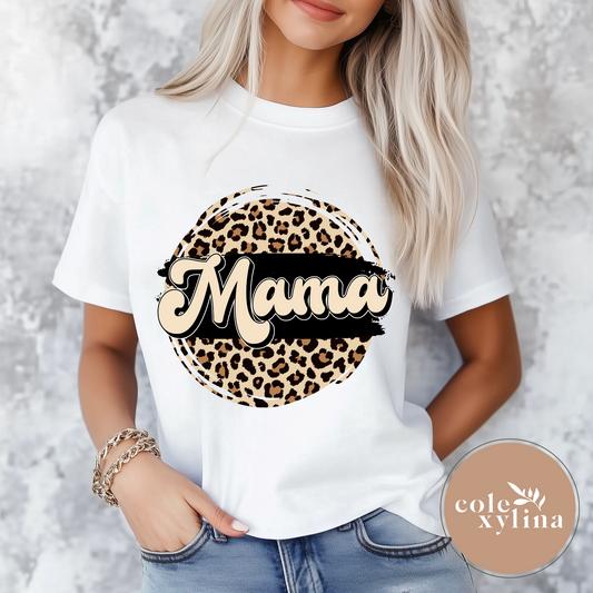 CIRCLE LEOPARD MAMA - DTF TRANSFER