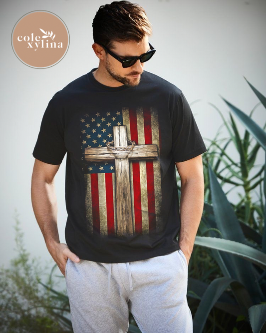 HALF TONE USA FLAG - DTF TRANSFER