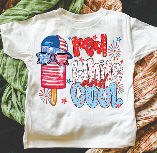 RED WHITE AND COOL - DTF TRANSFER