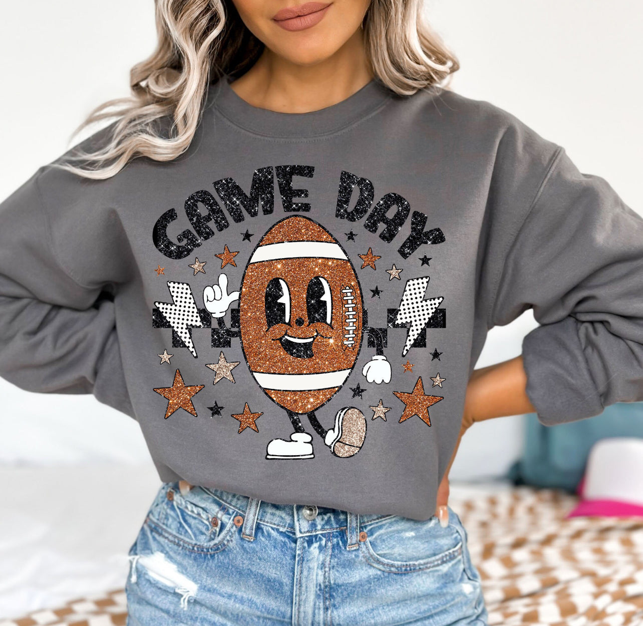 DTF TRANSFER - GAME DAY FAUX GLITTER