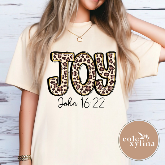 LEOPARD JOY JOHN 16:22 - DTF TRANSFER