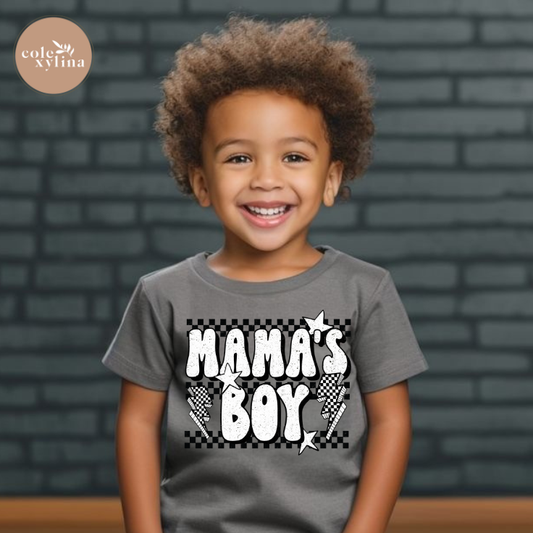 RETRO BLACK & WHITE MAMA’S BOY - DTF TRANSFER