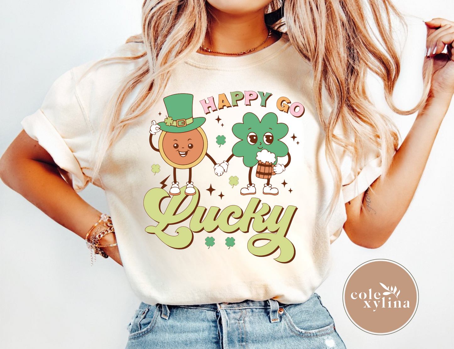 HAPPY GO LUCKY - DTF TRANSFER