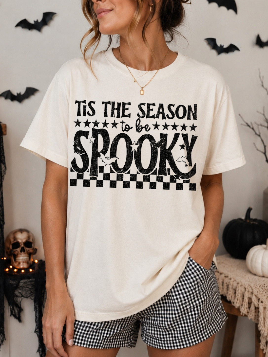 TIS THE SEASON TO BE SPOOKY BLACK - DTF TRANSFER