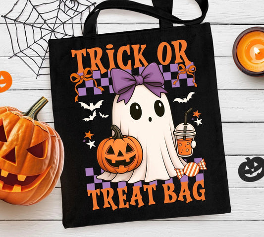 TRICK OR TREAT BAG ORANGE - DTF TRANSFER