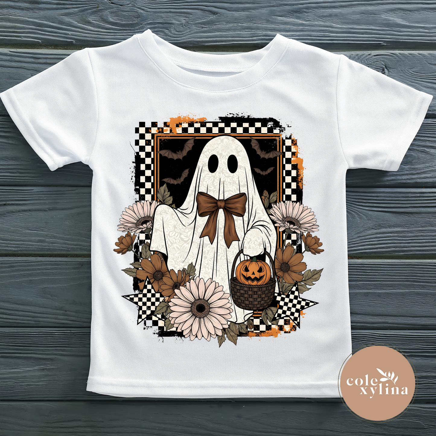 CHECKERED FRAME GHOST - DTF TRANSFER