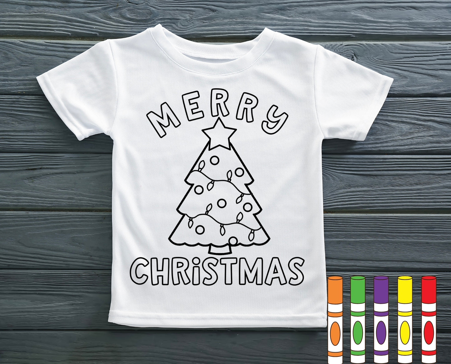 COLOR ME CHRISTMAS - SHIRT (MARKERS INCLUDED)