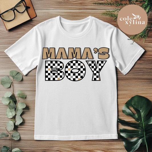 MAMA’S BOY CHECKERED- DTF TRANSFER