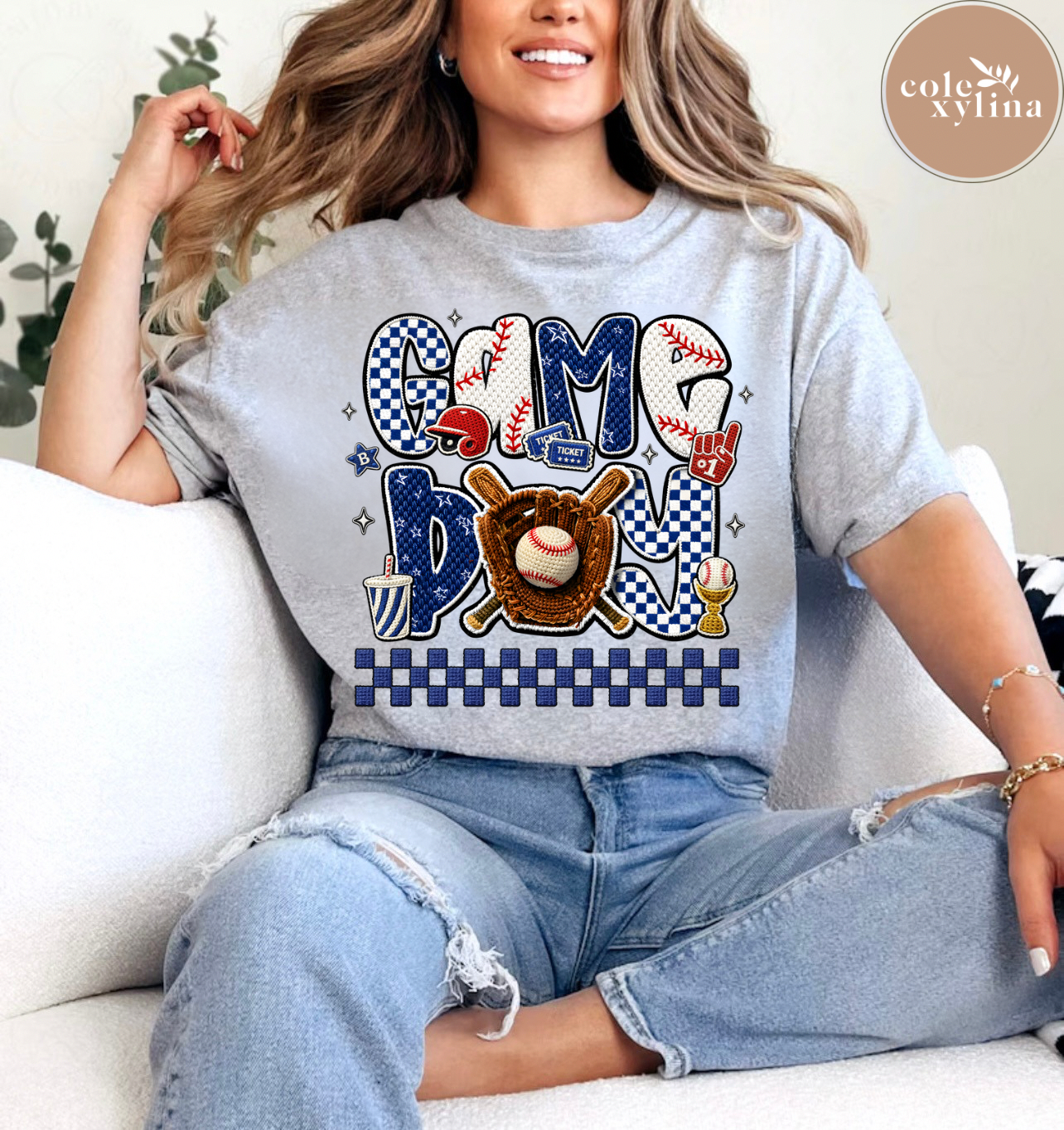 FAUX 3D GAME DAY BASEBALL - DTF TRANSFER