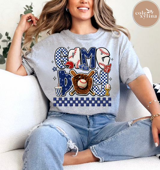 FAUX 3D GAME DAY BASEBALL - DTF TRANSFER