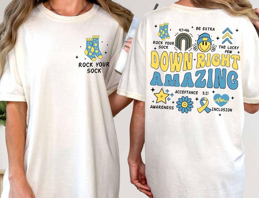 DOWN RIGHT AMAZING A2 (2 PIECES) - DTF TRANSFER