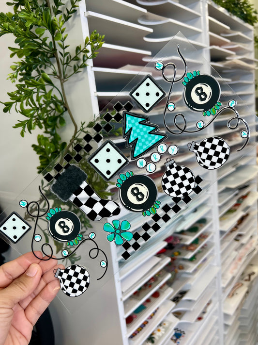 WESTERN TURQUOISE CHRISTMAS - 16OZ WRAP DOUBLE SIDED