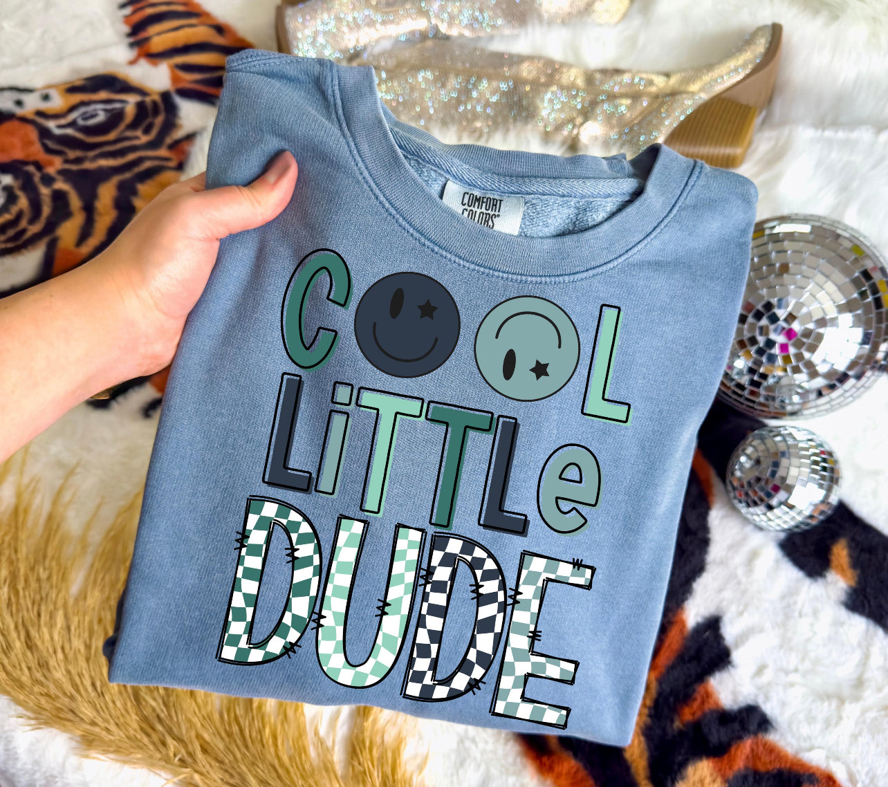 BLUE COOL LITTLE DUDE - DTF TRANSFER