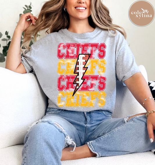 CHIEFS RETRO BOLT - DTF TRANSFER