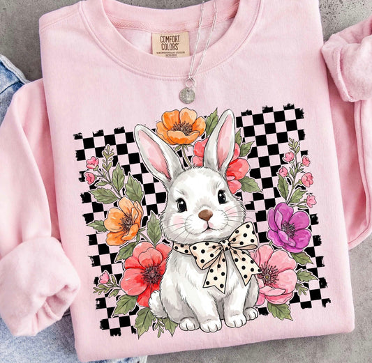 SPRING FLORAL EASTER BUNBY - DTF TRANSFER
